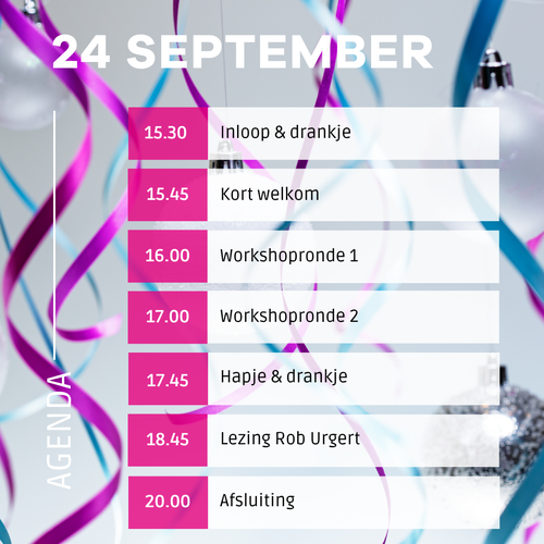 Pink and White Modern Agenda Event Schedule Timetable Instagram Post