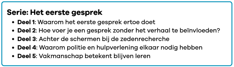Serie het eerste gesprek